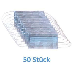 Mundschutz 50-Stück-Packung aus Vlies mit Ohrschlaufen